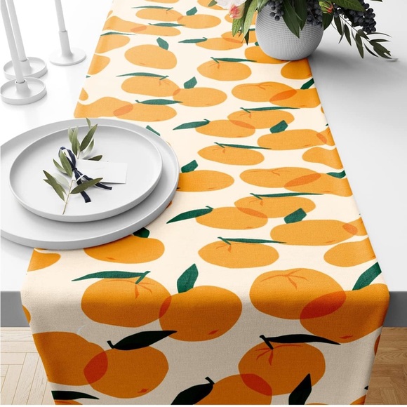 6 orange table runners - Picture 6 of 6